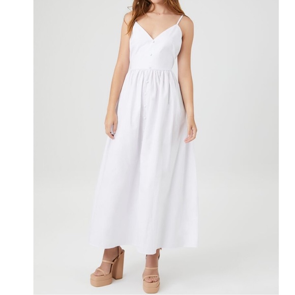 Forever 21 White Maxi Dress - Size XS - Picture 1 of 4